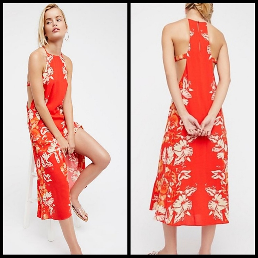 Free people back to you midi dress size xs